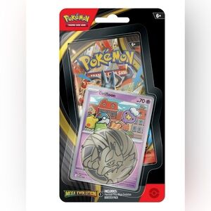 Pokémon TCG Mega Evolution Booster Pack with 1 Promo Card and 1 Pokémon Coin